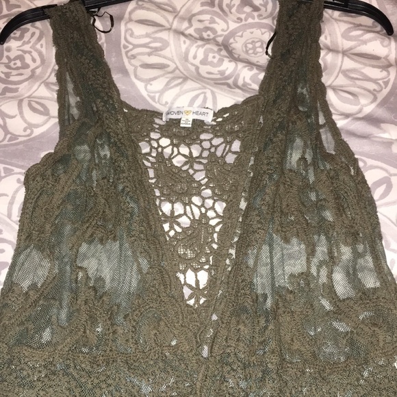 Beautiful dark green lace duster. Never worn - Picture 2 of 3